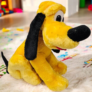 VTG Walt Disney World Pluto Dog Plush Stuffed Animal Toy Korea 1980s Canasa